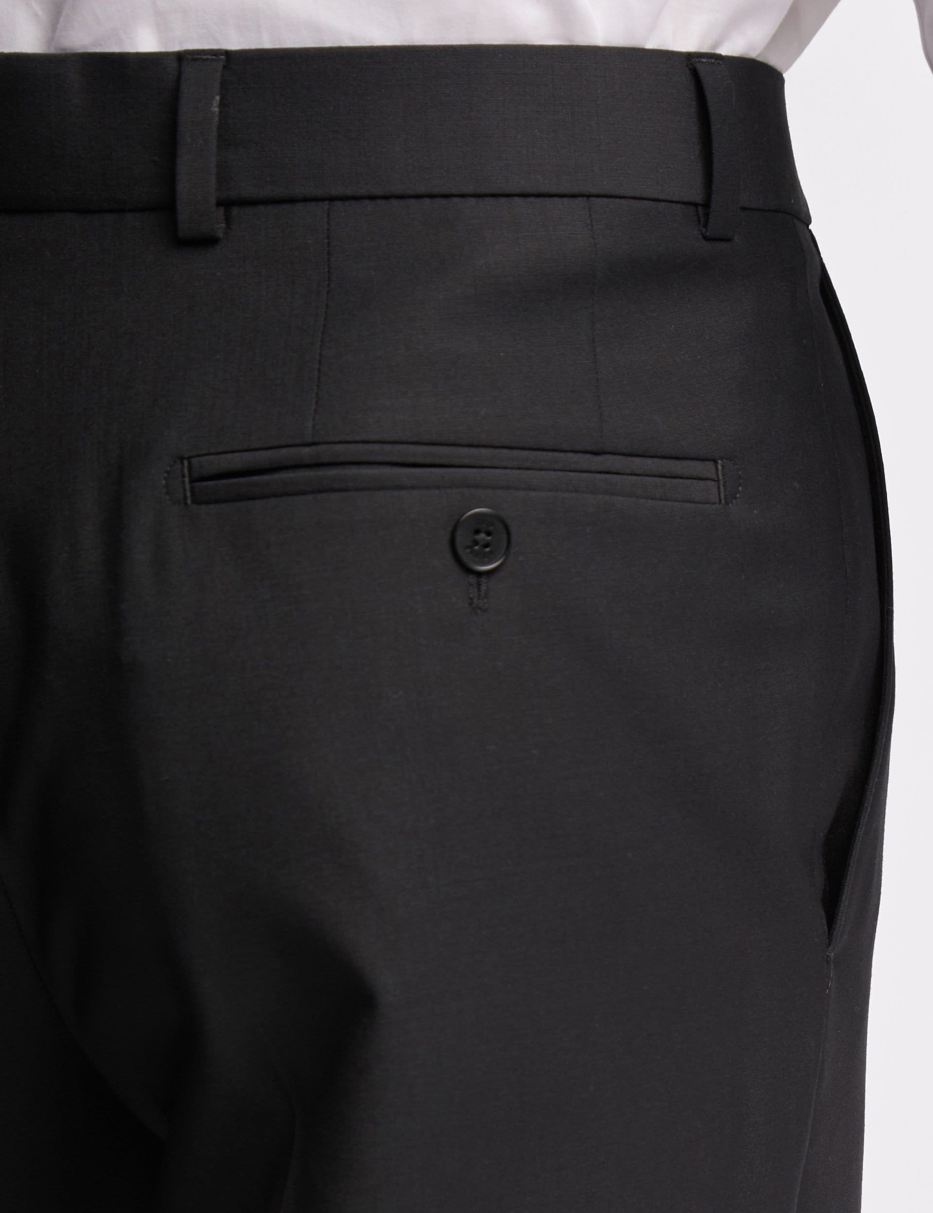 Ted Baker Ted Baker Men's Premium Black Panama Slim Suit Trousers - 4