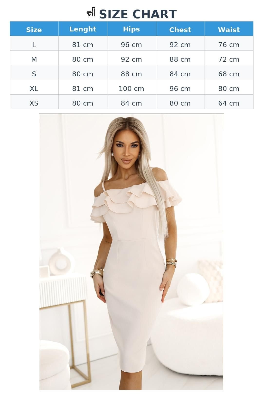 Love Lace Love Lace Women's Delightful Beige Day Dress With Double Flounce - 4