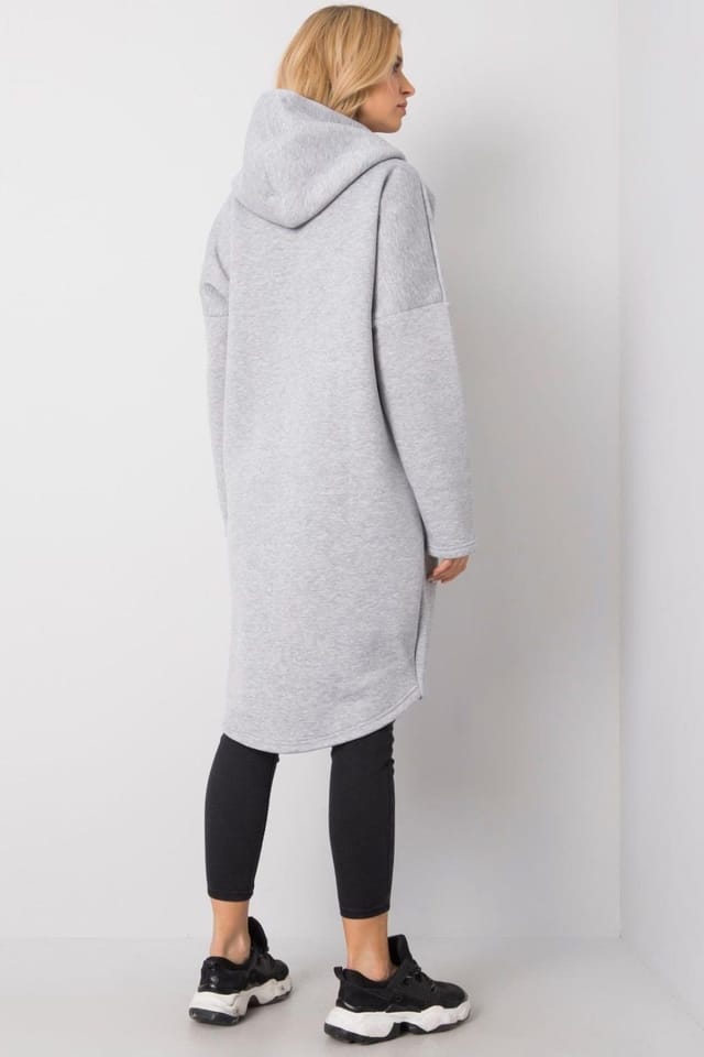 Love Lace Love Lace Women's Extended Cut Zip Hoodie Sweatshirt Style 168761 in Grey - 3