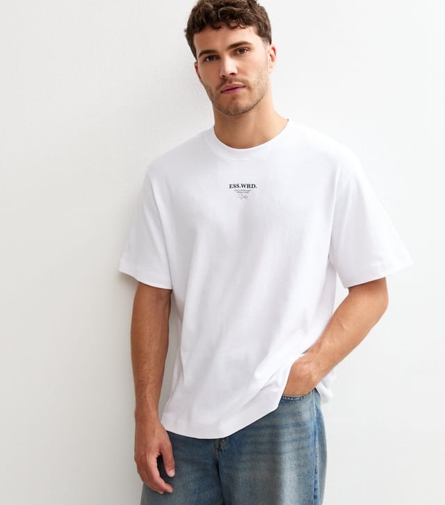 jack & jones Men's Ess Wrd Print T-Shirt Jack & Jones New Look - 2