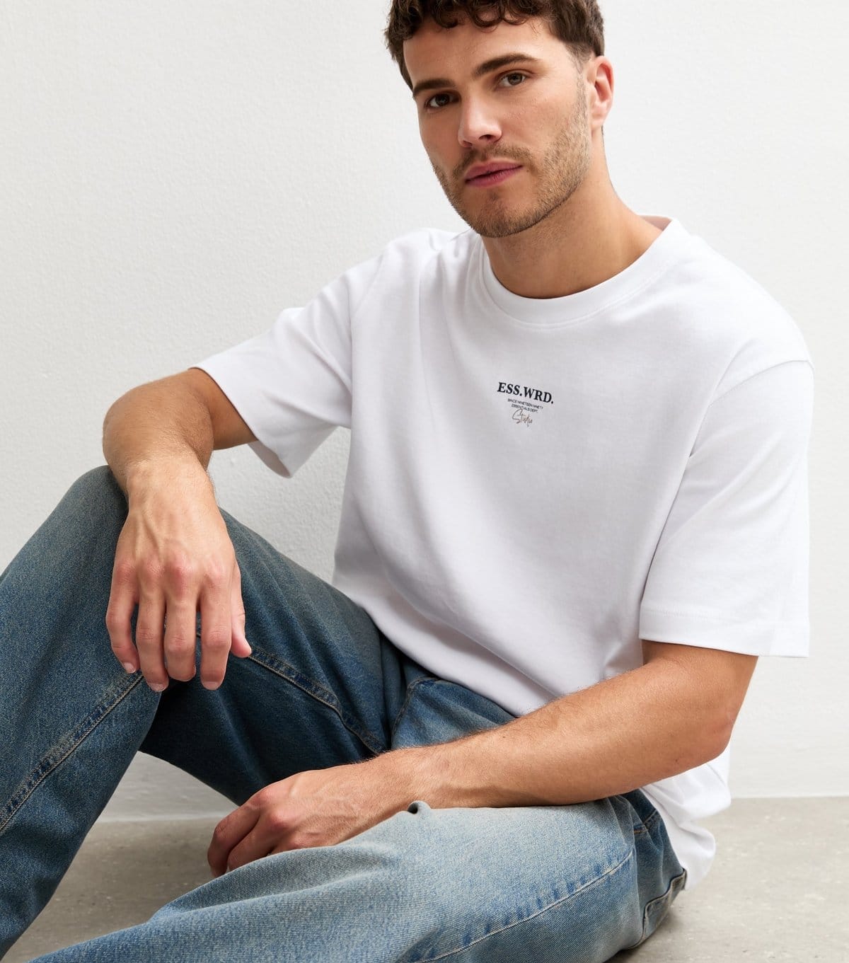 jack & jones Men's Ess Wrd Print T-Shirt Jack & Jones New Look - 4