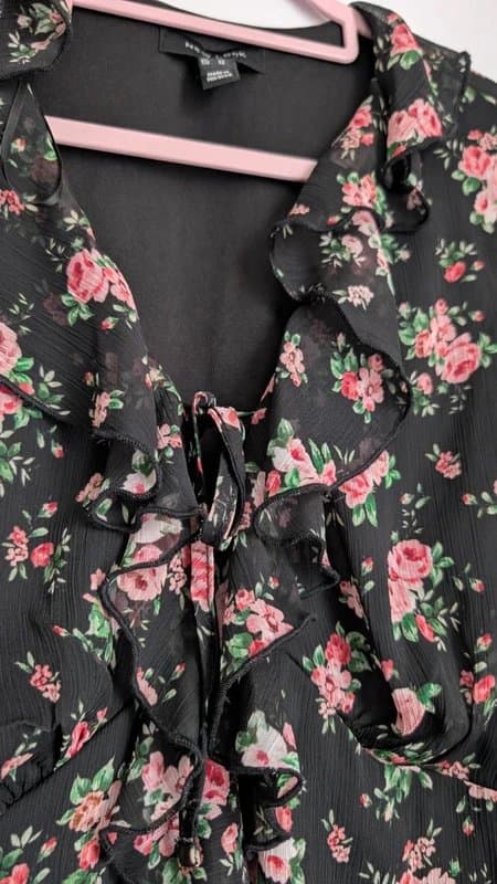New Look Black floral dress