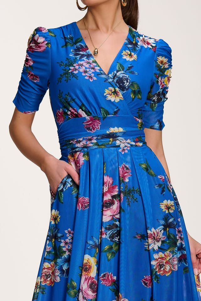 Jolie Moi Jolie Moi Women's Floral Print Mesh Maxi Dress - 3