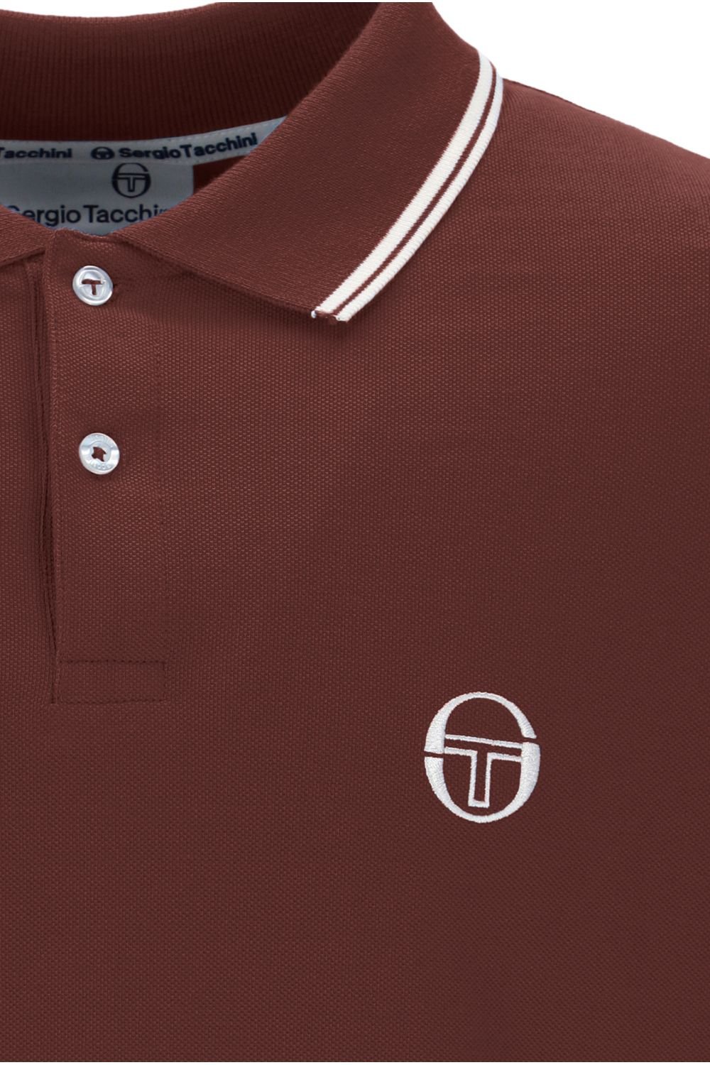 Sergio Tacchini Sergio Tacchini Men's Sergio 020 Polo Bitter Chocolate/Gardenia in Chocolate - 3