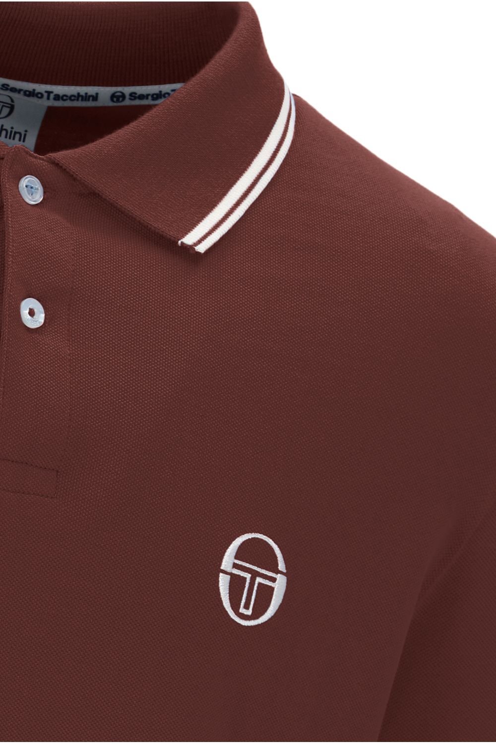Sergio Tacchini Sergio Tacchini Men's Sergio 020 Polo Bitter Chocolate/Gardenia in Chocolate - 4