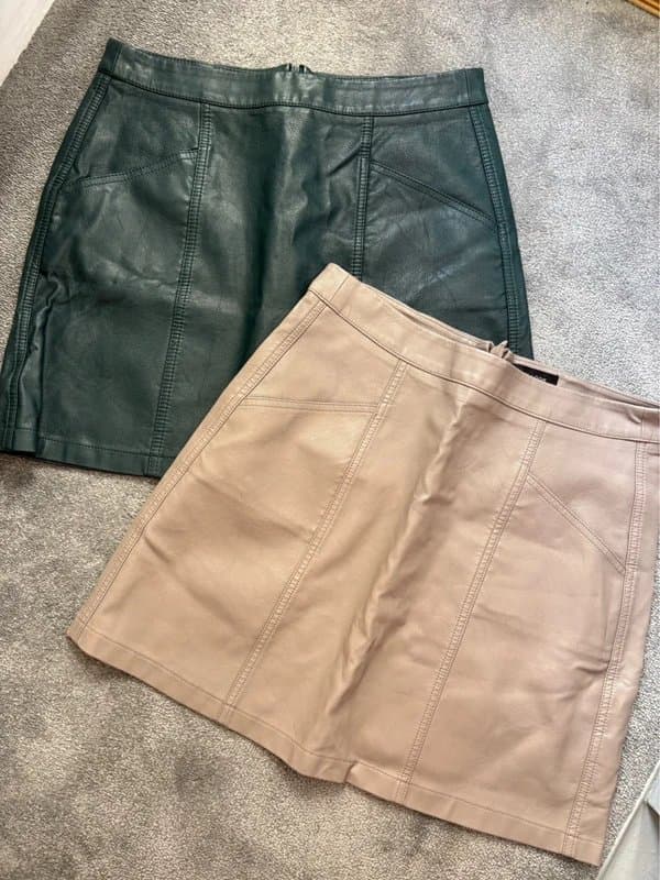 New Look New Look Faux Leather Skirt Bundle x2 Size 10