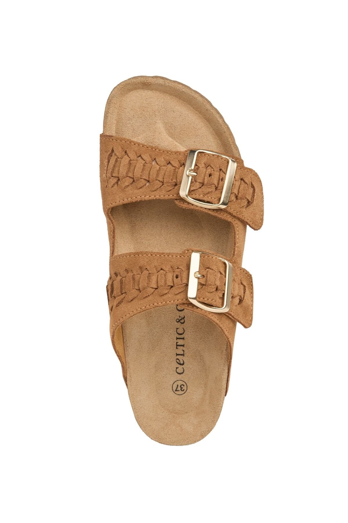 Celtic & Co Celtic & Co Women's Plait Detail Slide in Light Tan - 4
