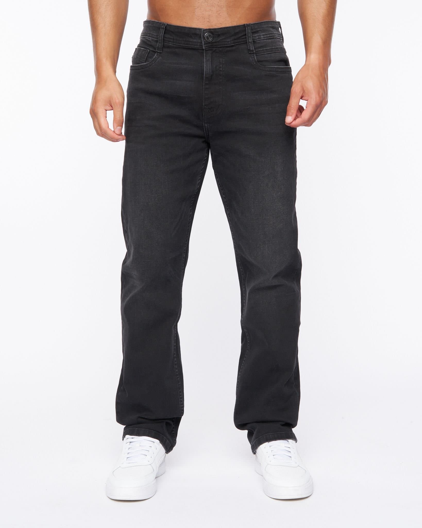 Duck&Cover Duck&Cover Janstar Men's Modern-Fit Stretch Denim Jeans in Black
