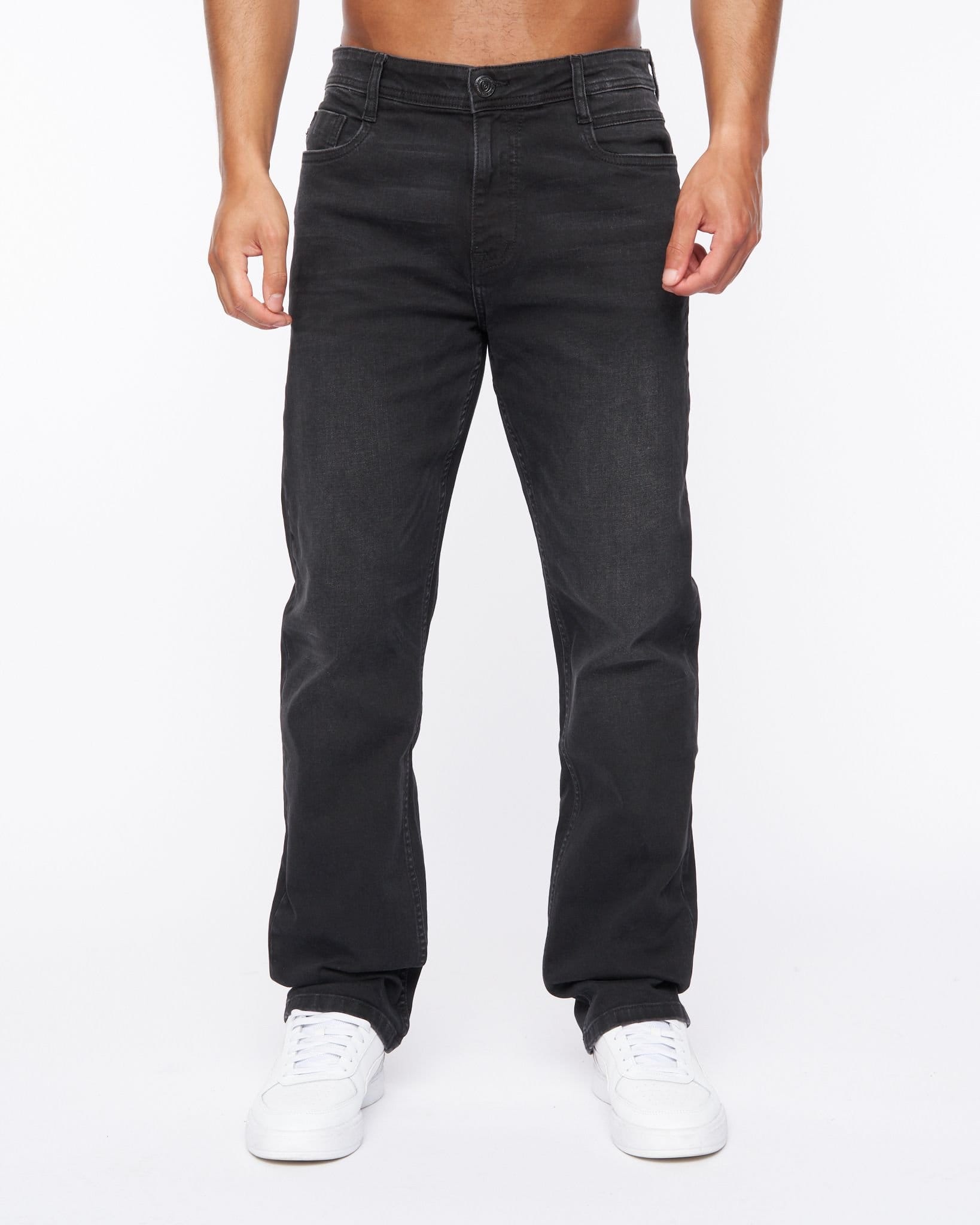 Duck&Cover Janstar Men's Modern-Fit Stretch Denim Jeans in Black