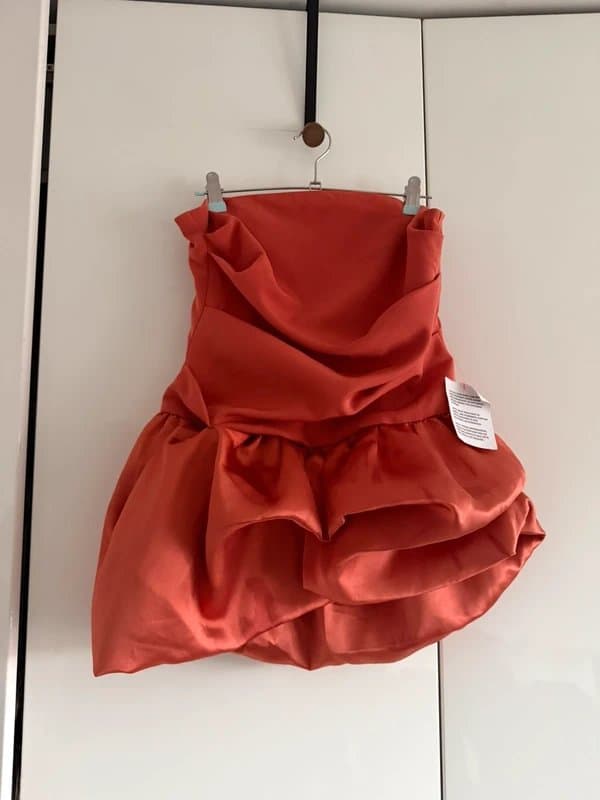 ASOS ASOS luxe burnt orange strapless mini dress