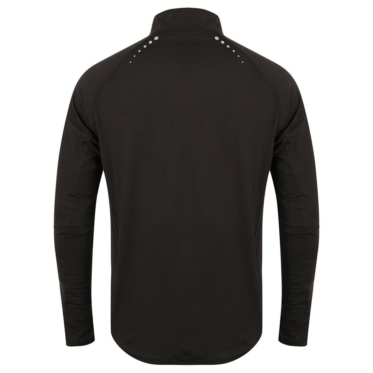 Tombo Tombo Men's Quarter Zip Long-Sleeved Top in Black - 2