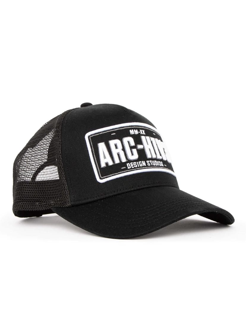 Archive Design Studio Archive Design Studio Men's Pitstop Trucker Cap in Black - 1