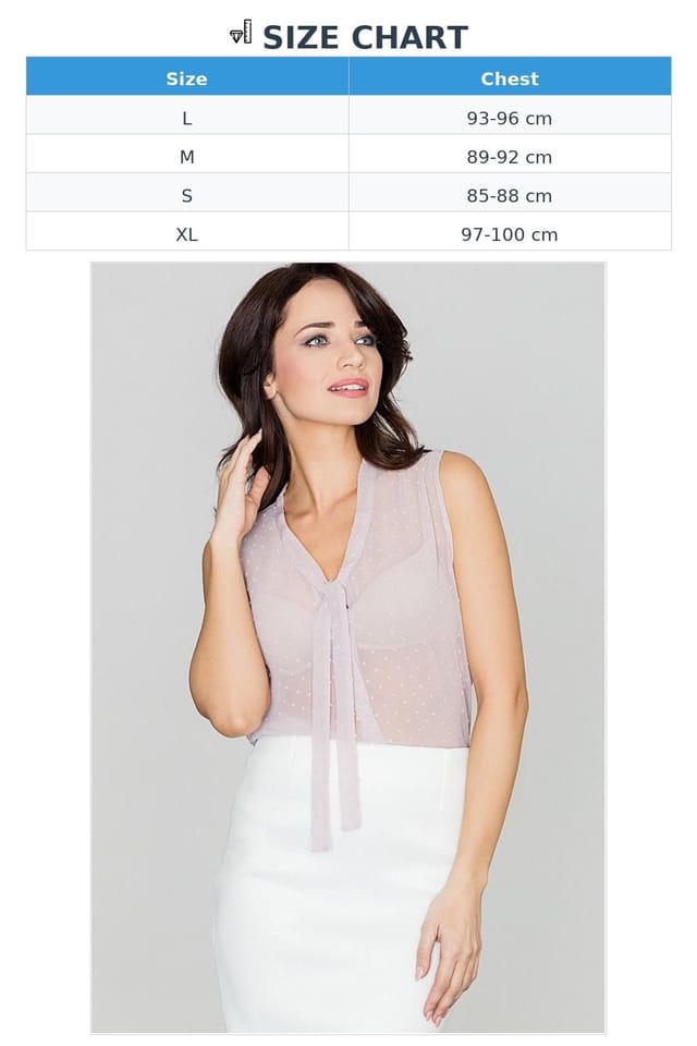 Love Lace Love Lace Women's Serek Neck Tie Sheer Pastel Blouse in Violet - 3