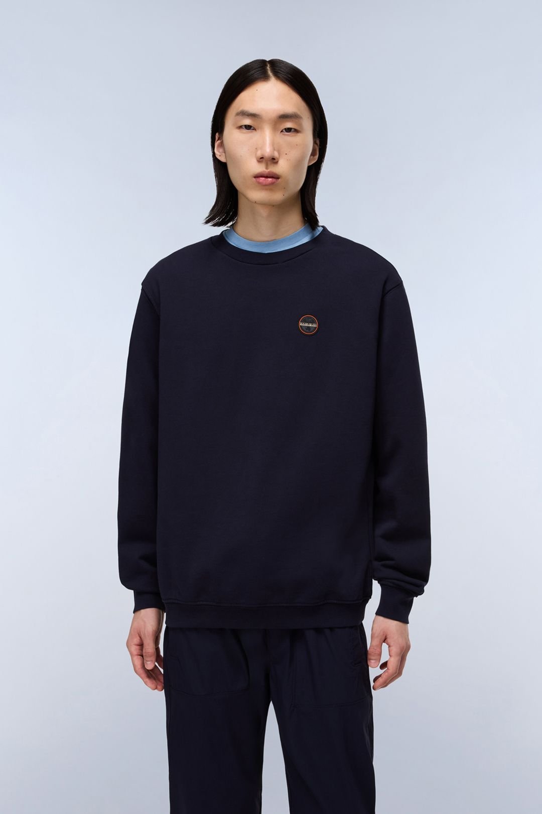 Napapijri Napapijri Men's B-Badge C 1 Sweatshirt Blue Marine in Navy - 3