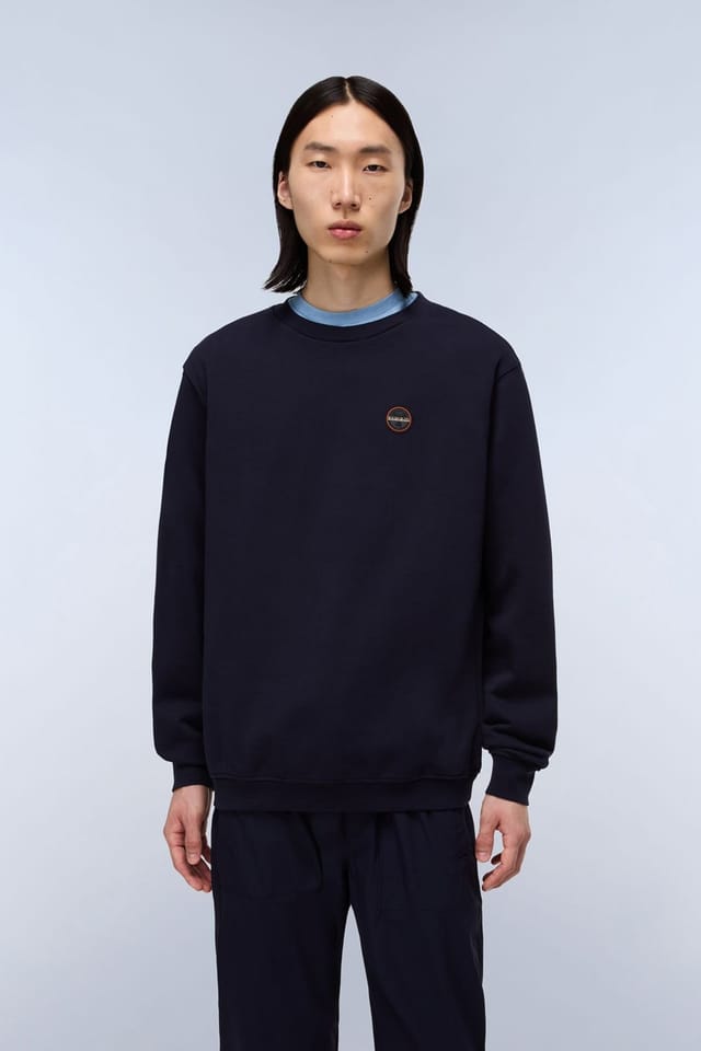 Napapijri Napapijri Men's B-Badge C 1 Sweatshirt Blue Marine in Navy - 3