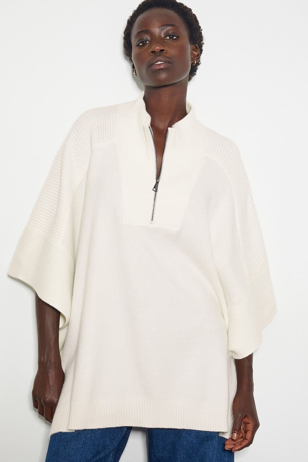 Monsoon Monsoon Cream Knit Poncho for Women