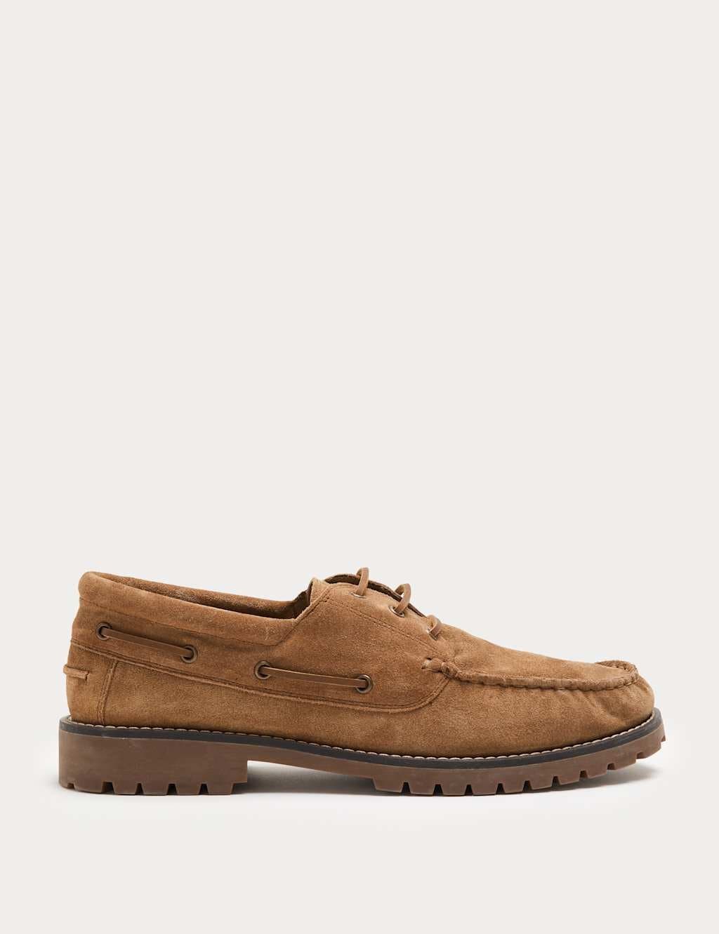 Marks & Spencer M&S Chunky Sole Suede Deck Shoes Tan