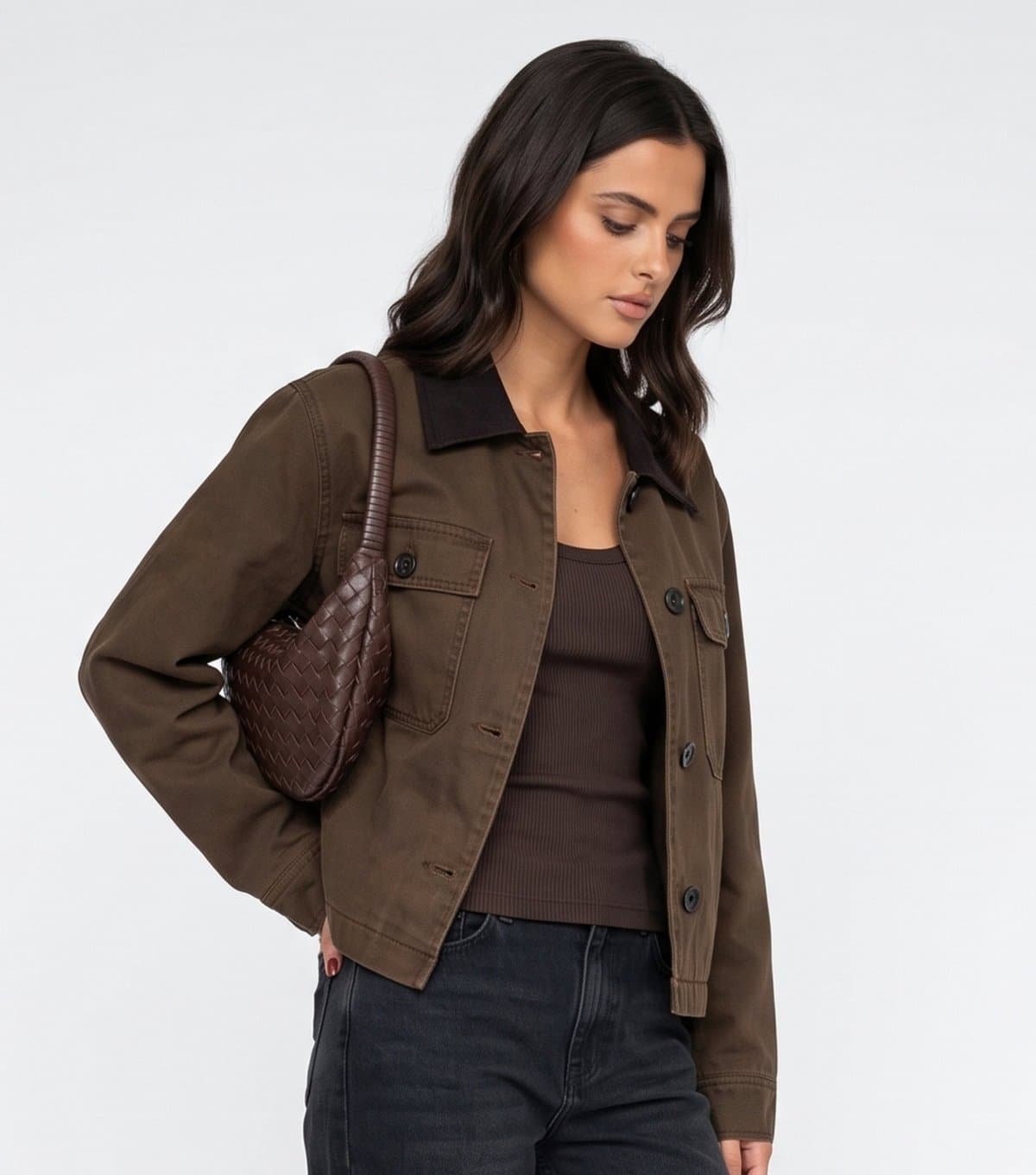 Urban Bliss Women's Brown Wax Barn Jacket Urban Bliss New Look