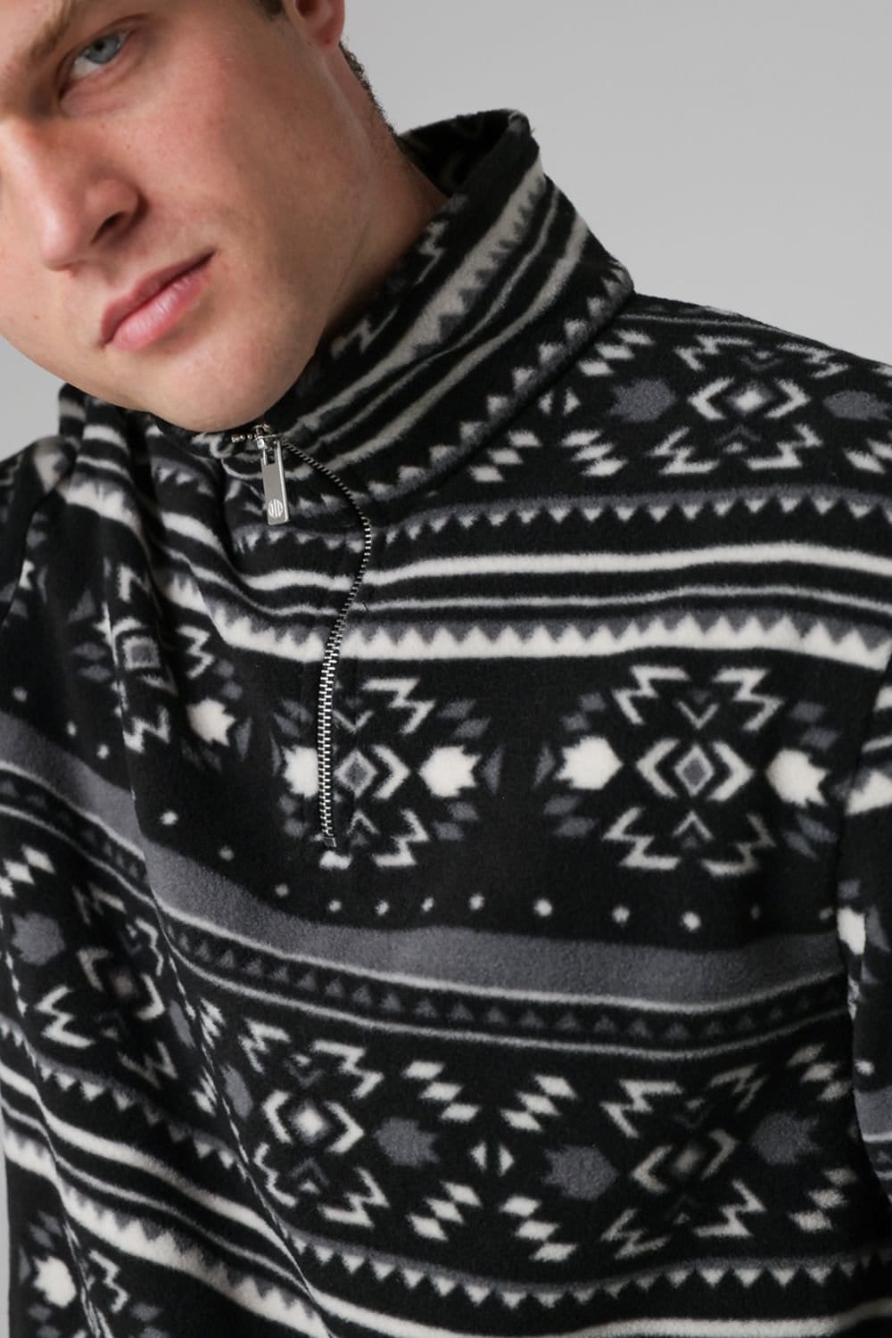 Nordam Nordam Men's Quarter Zip Funnel Neck Polar Fleece in Black - 4