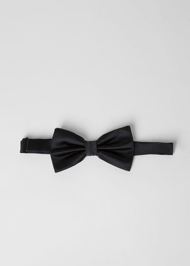 Burton Burton Men's Black Bow Tie, Silk Pocket Square & Cufflink Set - 3