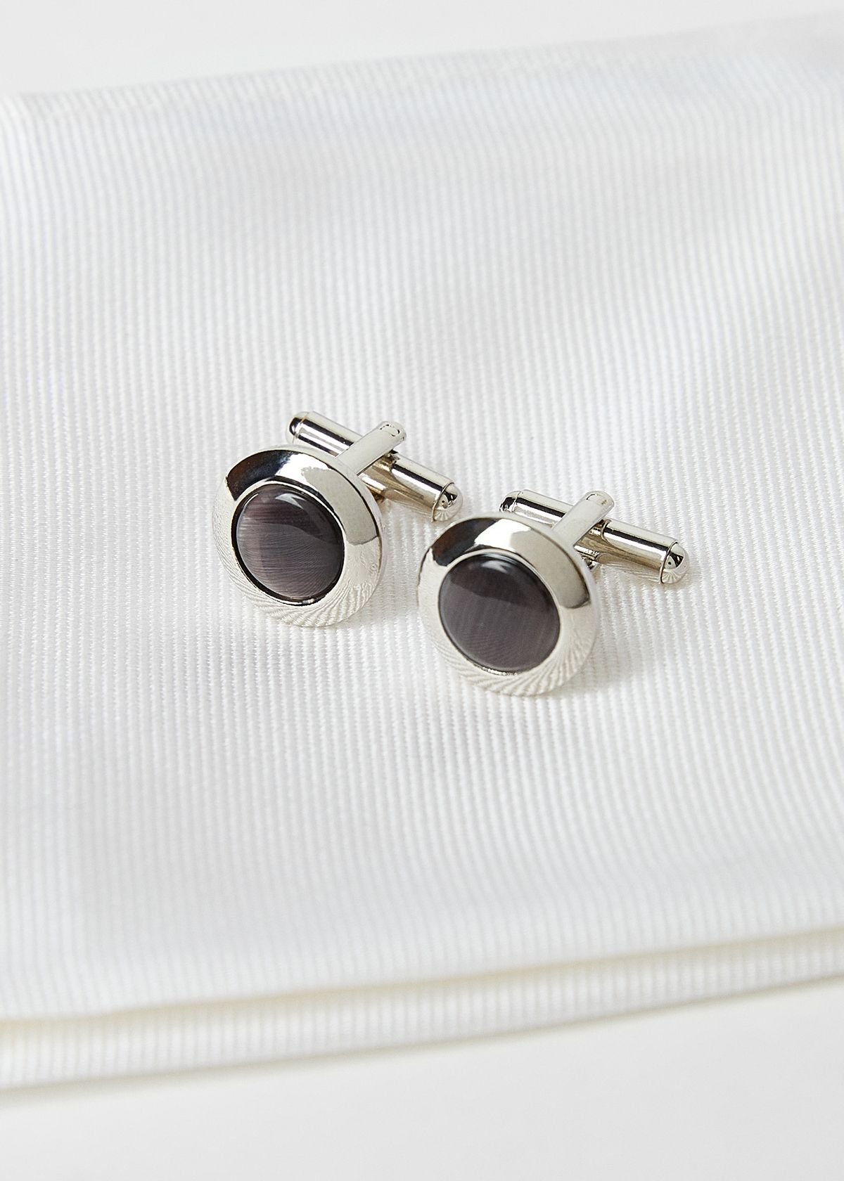 Burton Burton Men's Black Bow Tie, Silk Pocket Square & Cufflink Set - 4