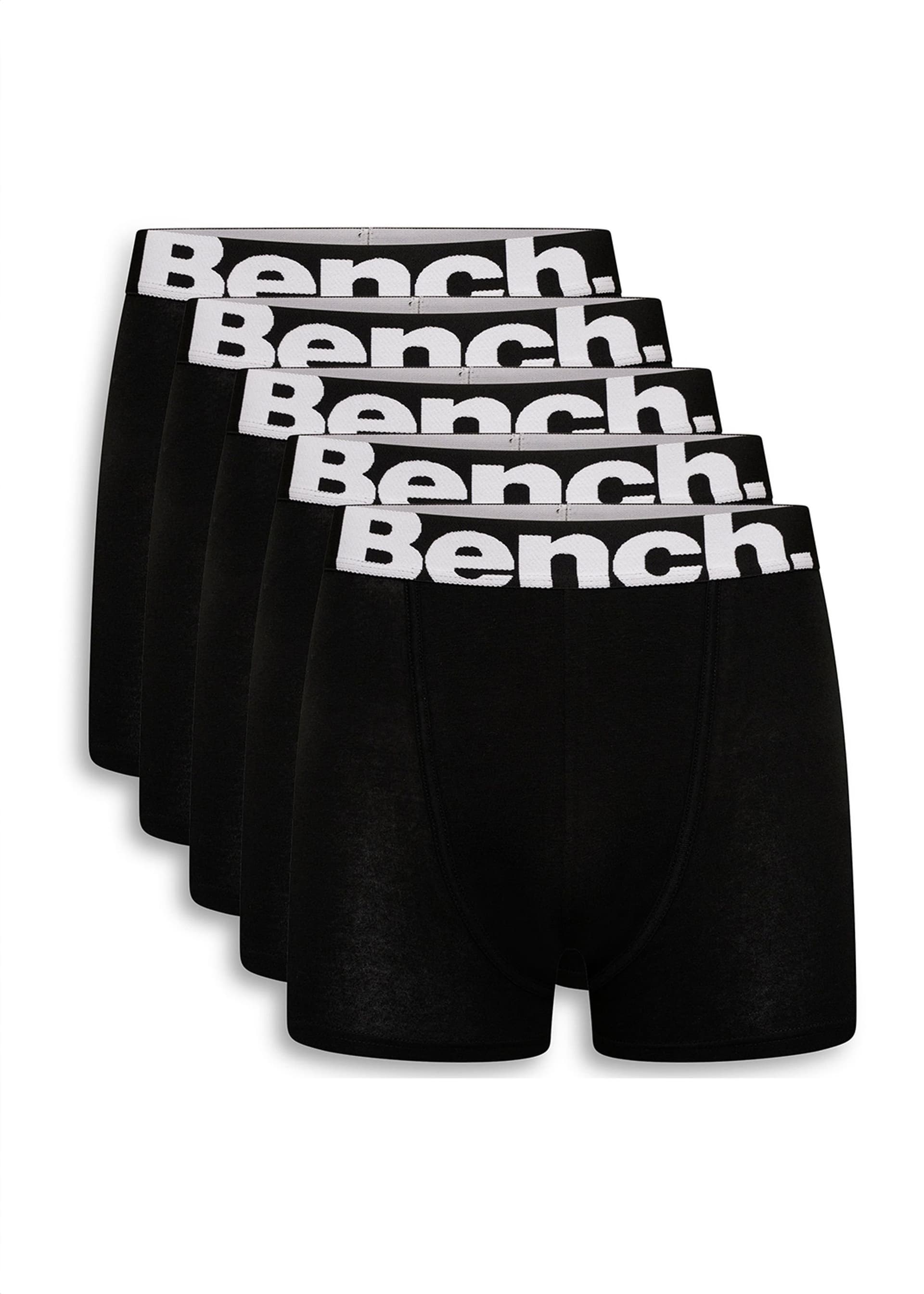 Bench Bench Men's 5 Pack 'Marco' Cotton Rich Boxers in Black