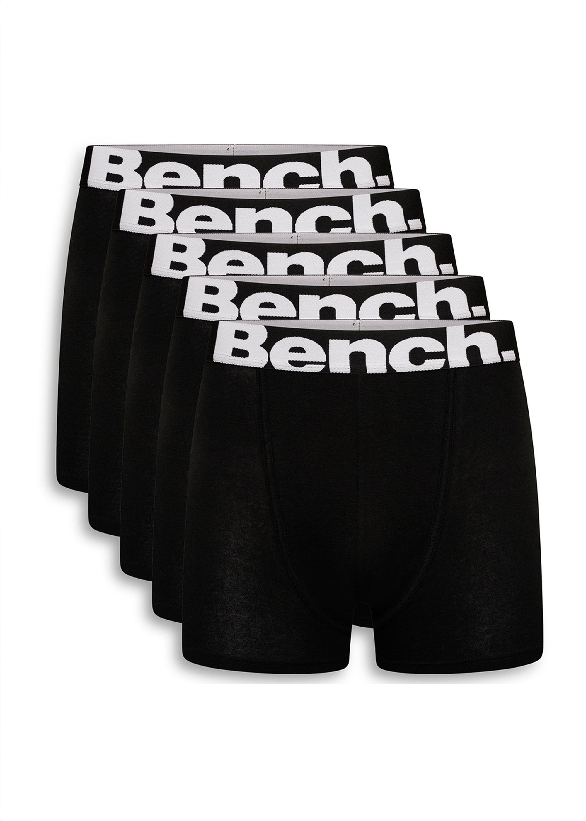 Bench Bench Men's 5 Pack 'Marco' Cotton Rich Boxers in Black - 2