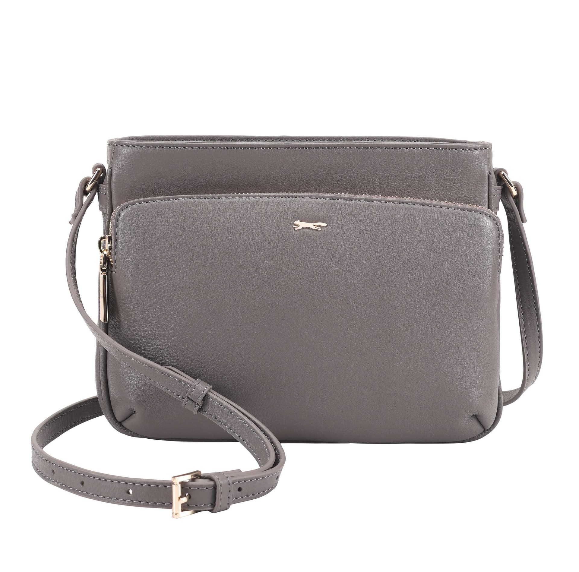Paul Costelloe Paul Costelloe Women's Loudias Leather Cross Body Bag in Grey