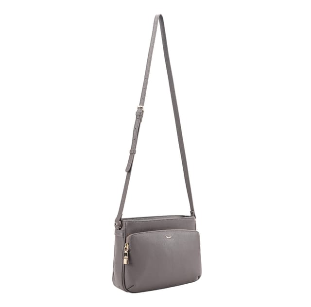 Paul Costelloe Paul Costelloe Women's Loudias Leather Cross Body Bag in Grey - 3