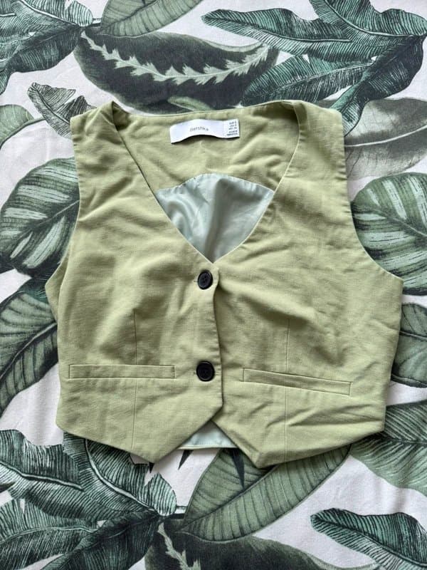 Bershka Bershka sage waistcoat