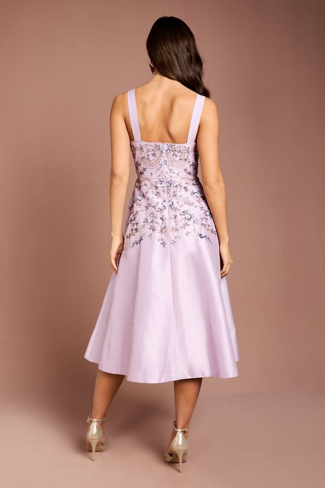 Coast Coast Women's Bow Embellished Strappy Midi Dress in Lilac - 3