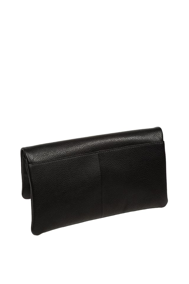 Pure Luxuries London Pure Luxuries London Women's 'Audrina' Leather Clutch Bag in Black - 2