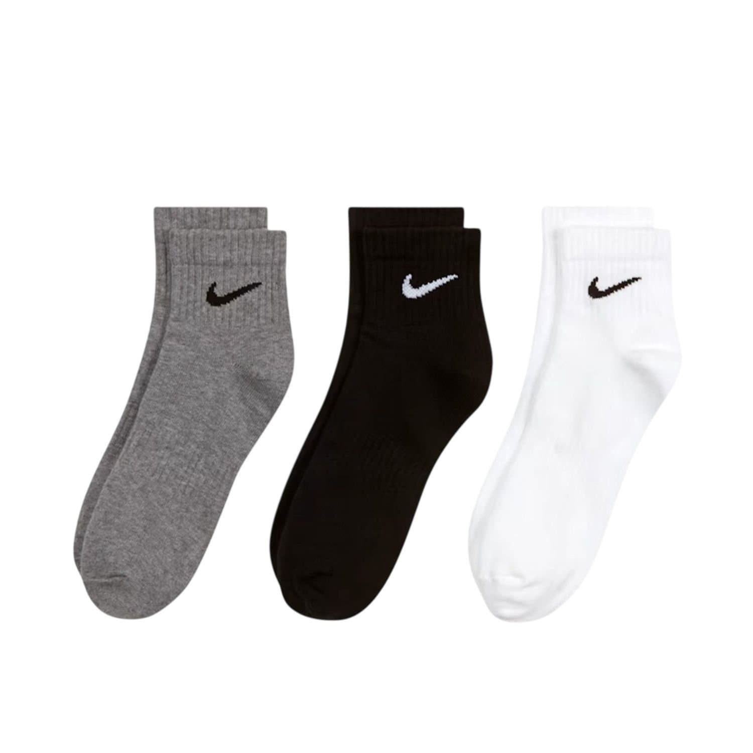 Nike Nike Men's Lightweight Training Ankle Socks (Pack of 3) in Grey