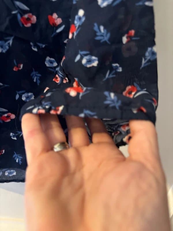 Bershka Bershka navy floral blouse size L