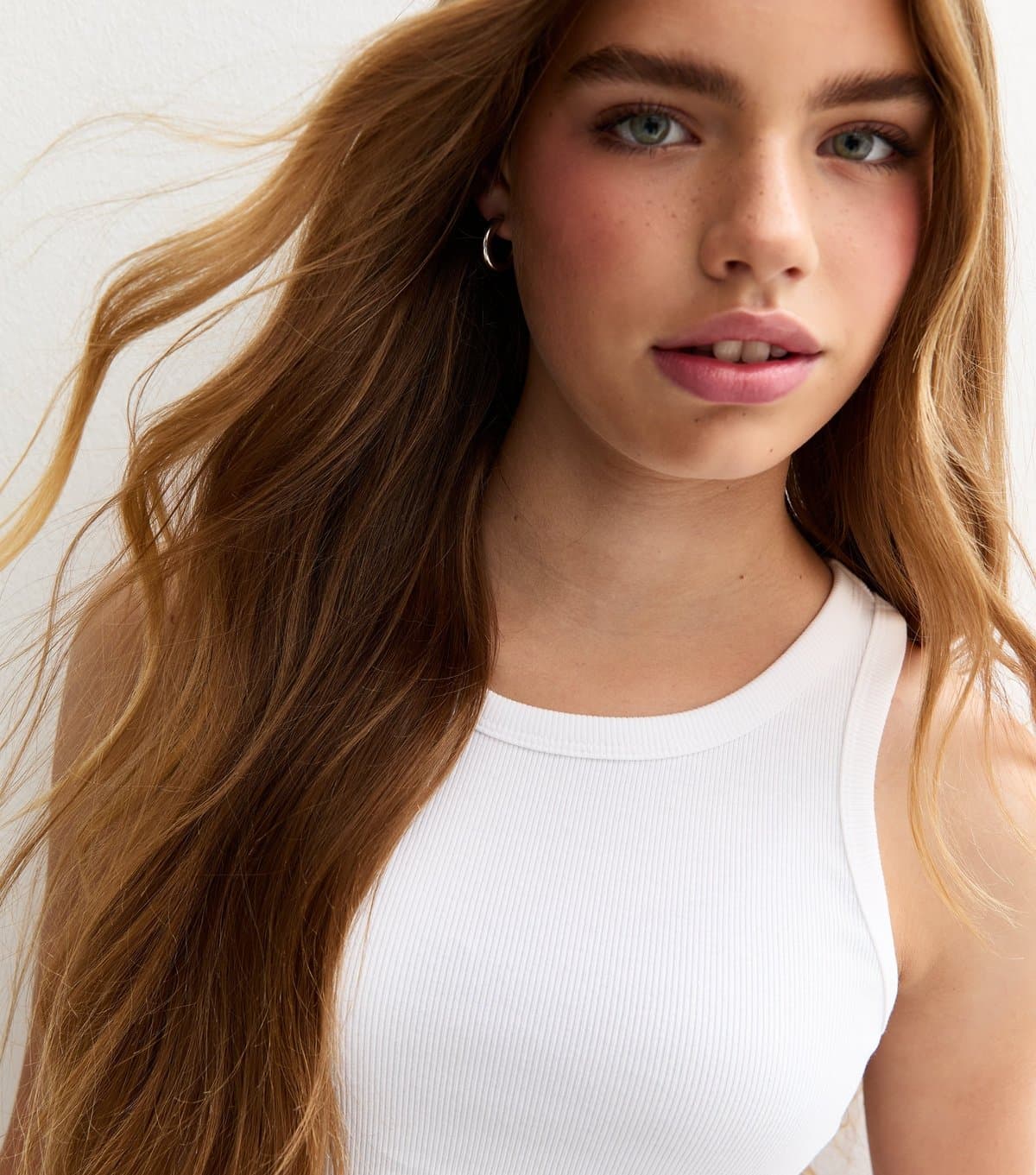 New Look New Look White Ribbed Racer Back Vest