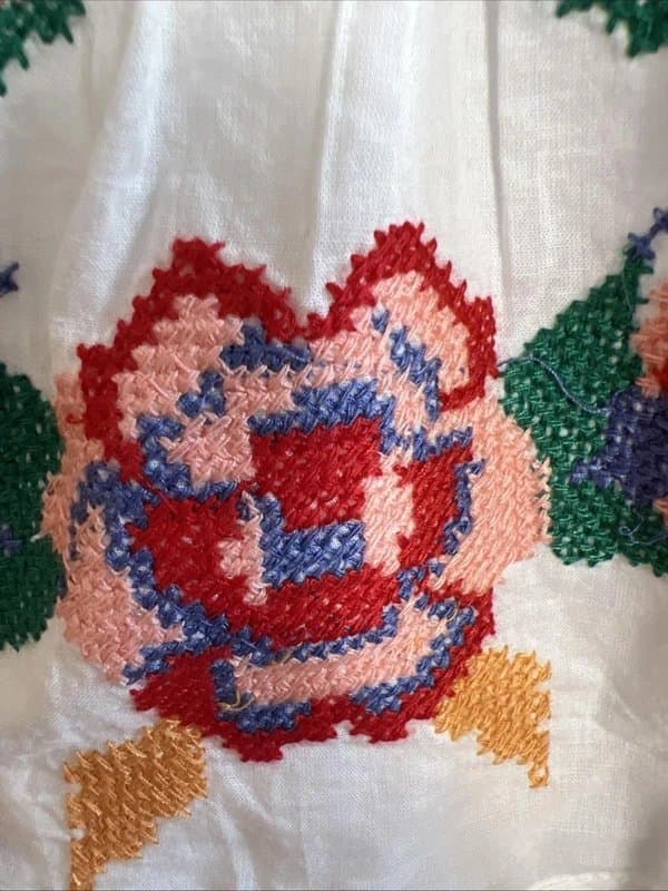 New Look New look - ruffled embroidered short dress - size 10 - white