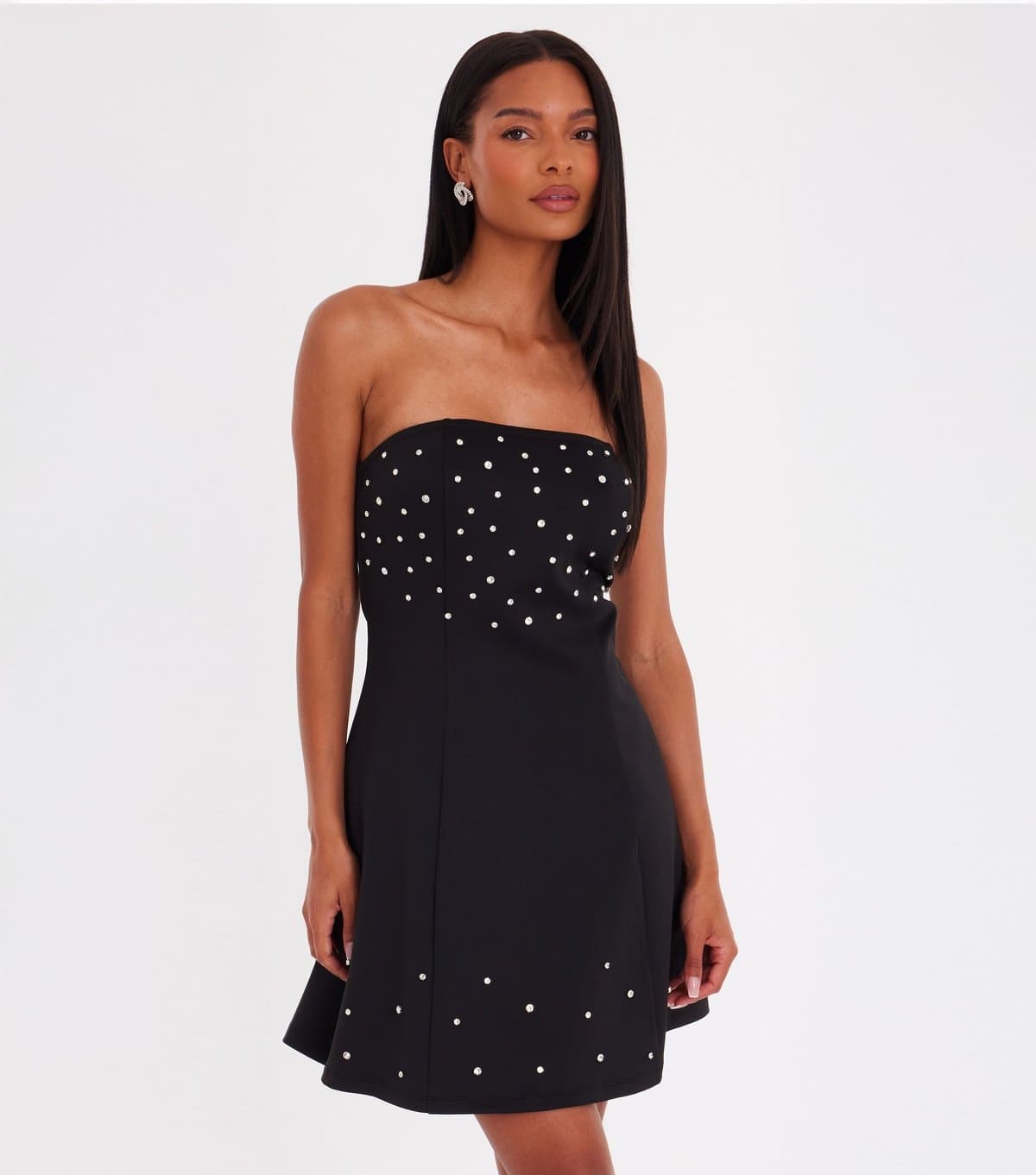 Quiz Women's Black Bandeau Mini Dress Quiz New Look