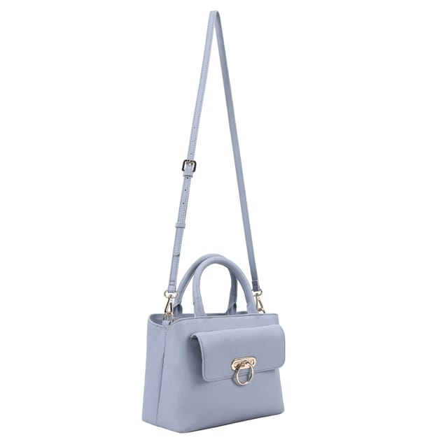 Paul Costelloe Paul Costelloe Women's Navarre Leather Multi Way Bag in Light Blue - 3