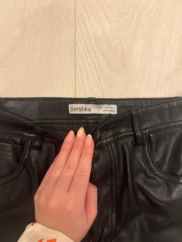 Bershka Bershka leather trousers