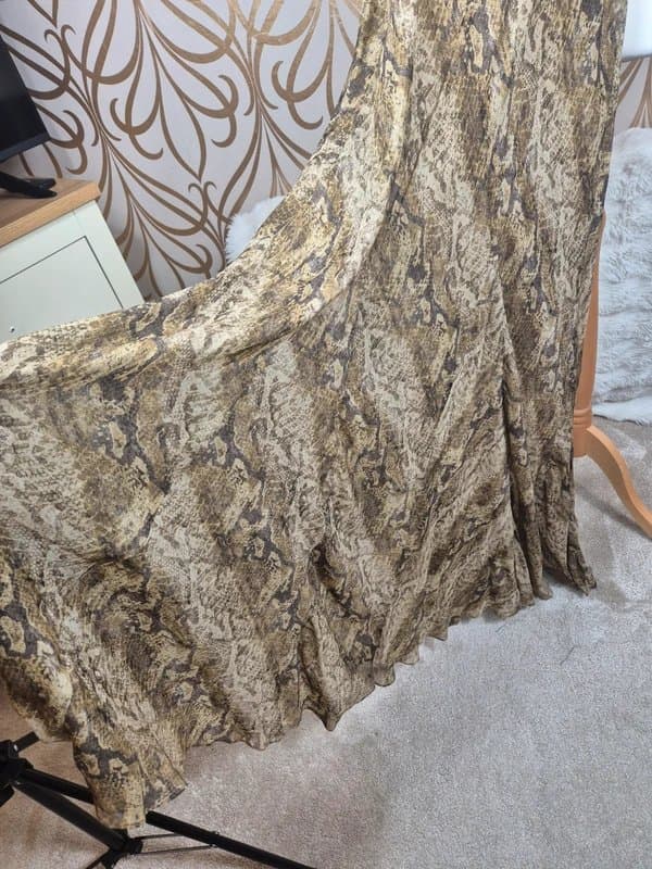 Mango Mango animal print chiffon maxi dress size m 10