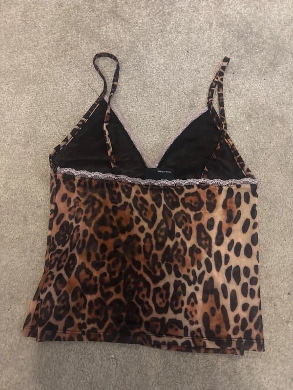 ASOS Mesh leopard print cami top
