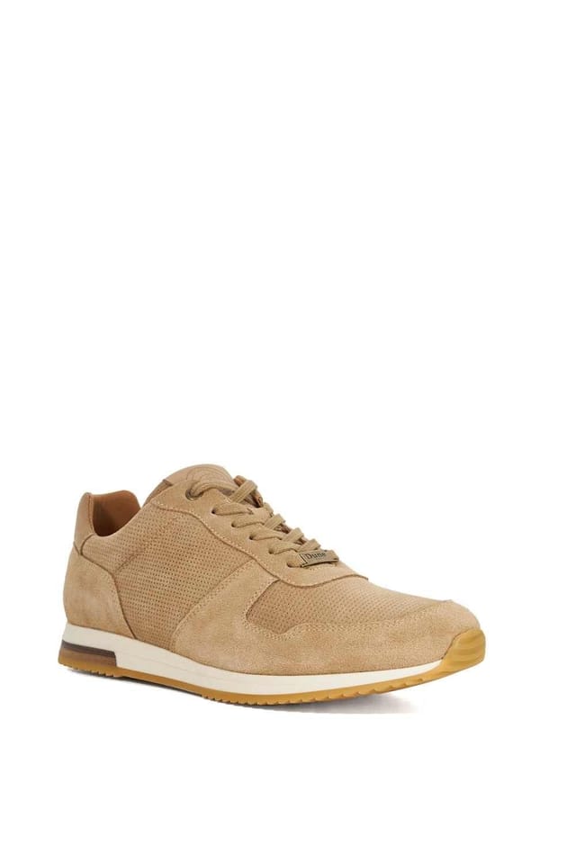 Dune London Dune London Men's 'Trilogy' Suede Trainers in Natural - 2