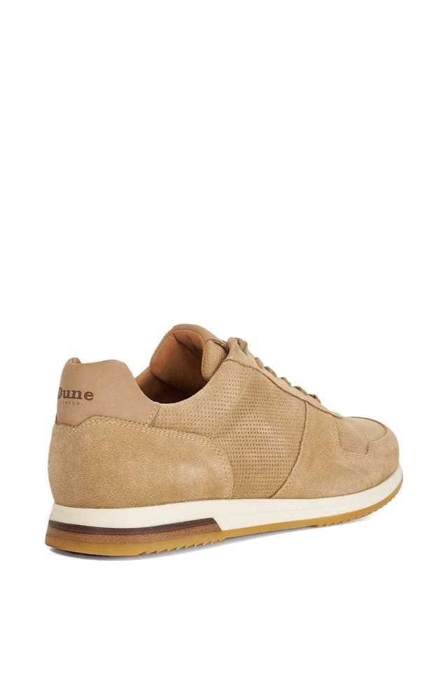 Dune London Dune London Men's 'Trilogy' Suede Trainers in Natural - 3