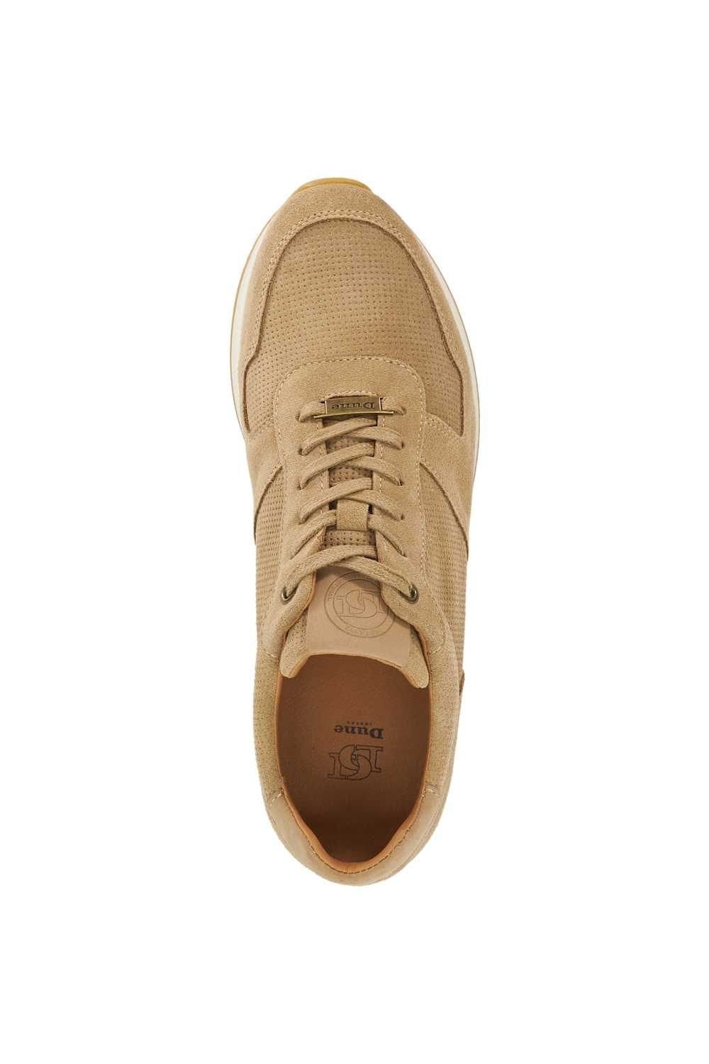 Dune London Dune London Men's 'Trilogy' Suede Trainers in Natural - 4