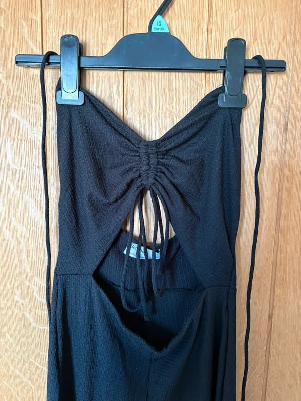 Bershka Bershka jump suit halter neck with front cut out