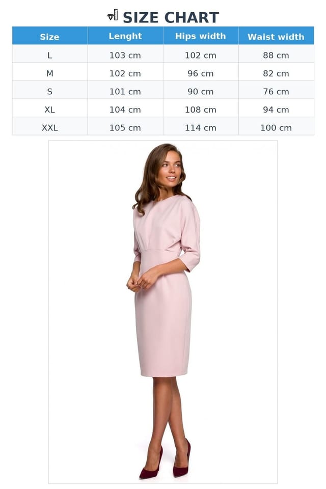Love Lace Love Lace Women's Elegant Kimono Sleeve Day Dress with Darts in Pink - 3