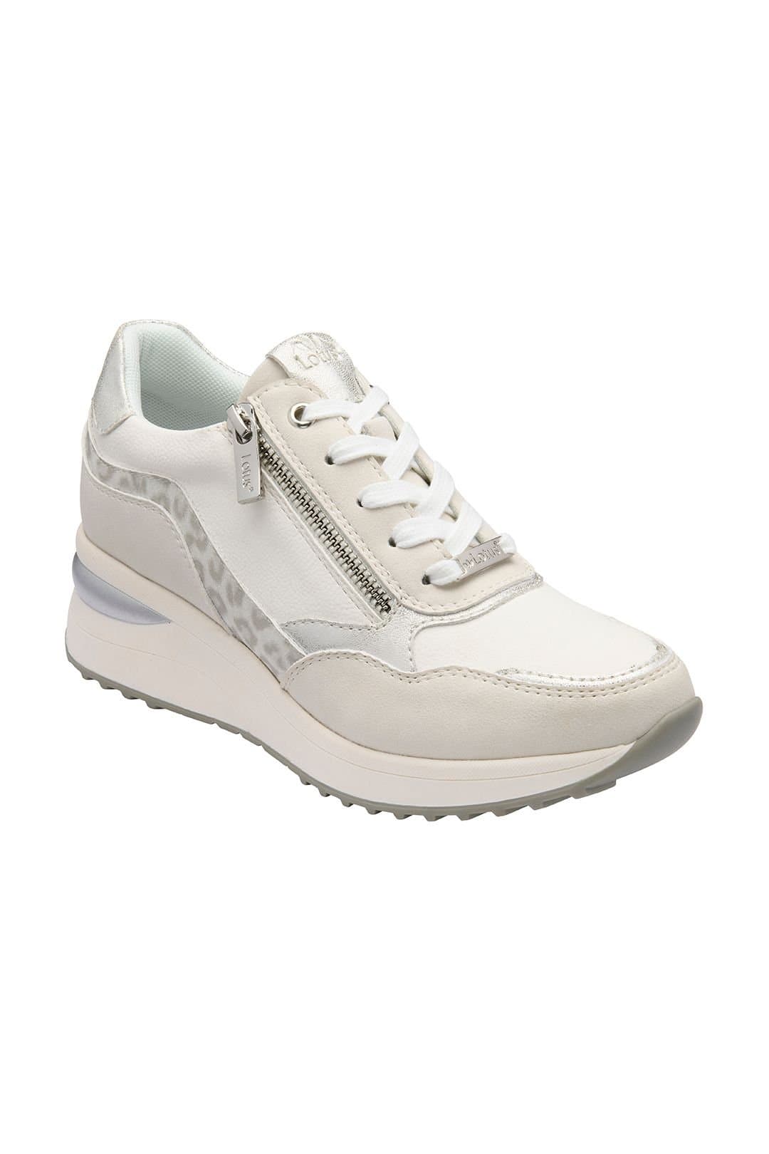 Lotus Lotus Women's 'Bianchi' Zip-Up Trainers in White