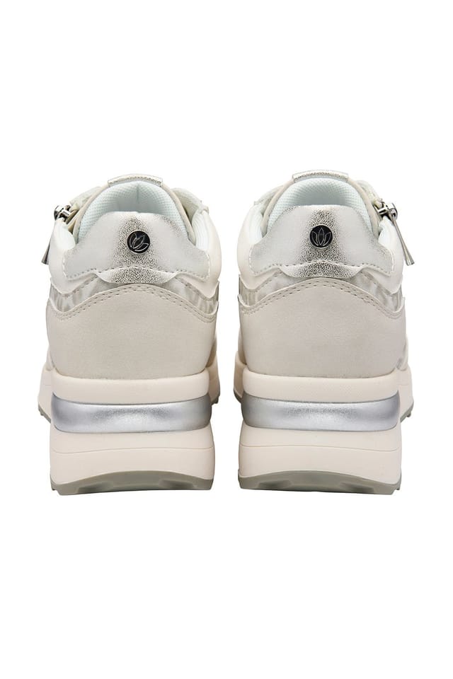 Lotus Lotus Women's 'Bianchi' Zip-Up Trainers in White - 3