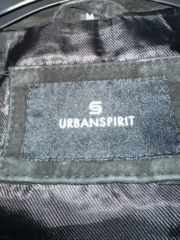 Urban Spirit Black Genuine Leather Suede Jacket Size M