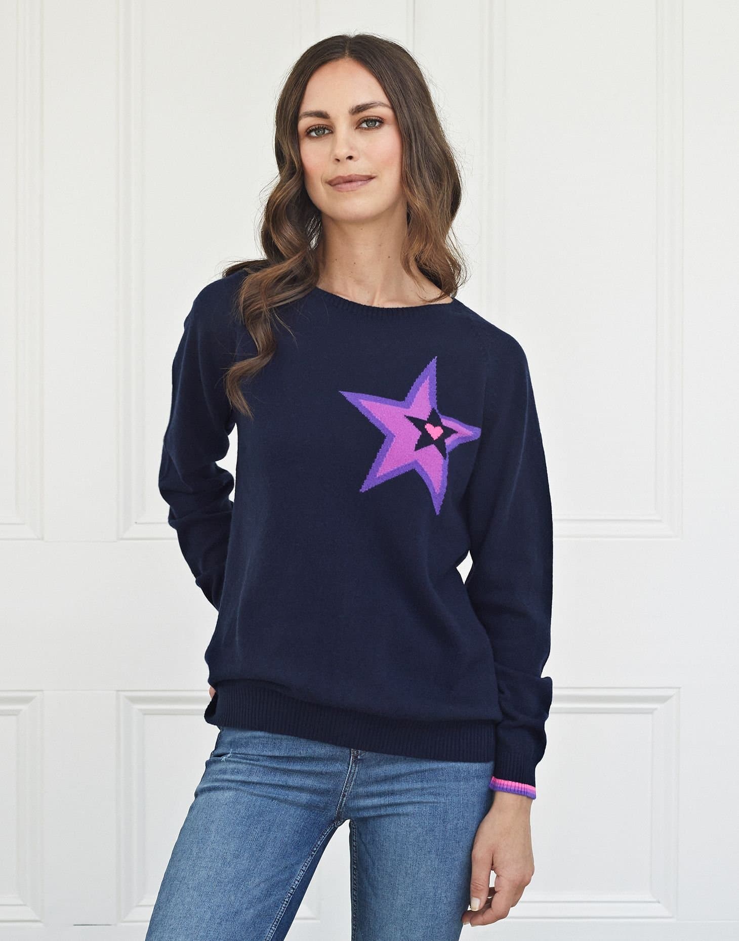 Cove Cove Women's Sia Cashmere Jumper in Navy